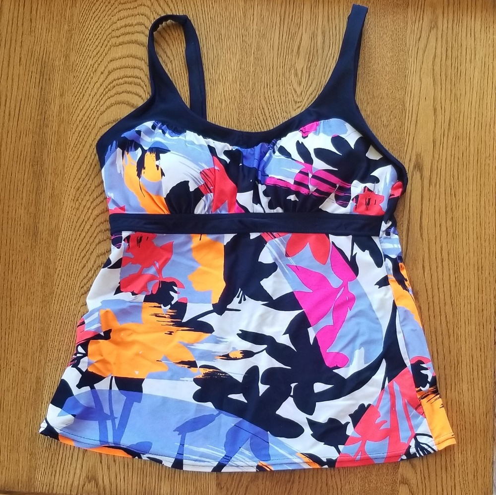 Women’s  Floral Print Tankini Top Size 10